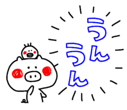 -3 color pen-sticker-Ladies sticker #5904392