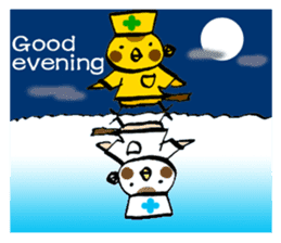 Get well soon with sparrow nurse sticker #5905202