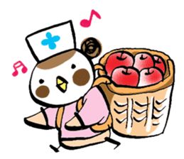 Get well soon with sparrow nurse sticker #5905204