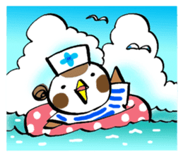 Get well soon with sparrow nurse sticker #5905208
