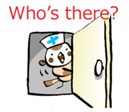 Get well soon with sparrow nurse sticker #5905213