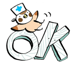Get well soon with sparrow nurse sticker #5905214