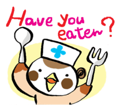 Get well soon with sparrow nurse sticker #5905215