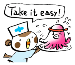 Get well soon with sparrow nurse sticker #5905217