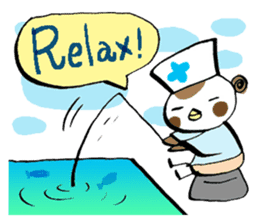 Get well soon with sparrow nurse sticker #5905219