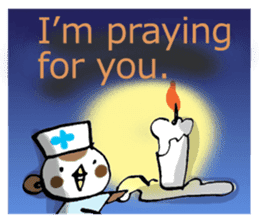 Get well soon with sparrow nurse sticker #5905220