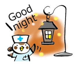 Get well soon with sparrow nurse sticker #5905221