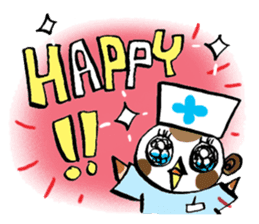 Get well soon with sparrow nurse sticker #5905227