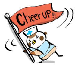 Get well soon with sparrow nurse sticker #5905237