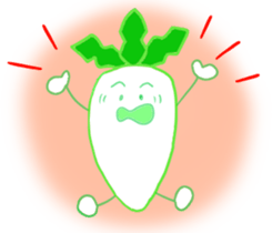 Feeling of Japanese radish sticker #5905369