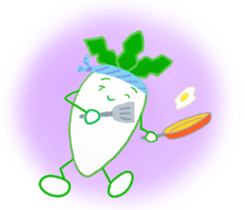 Feeling of Japanese radish sticker #5905396