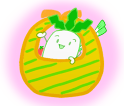 Feeling of Japanese radish sticker #5905397