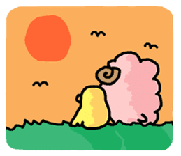 Chick's Masaru and sheep's Shigeru sticker #5905418