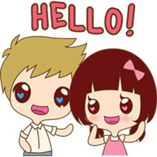 The sweet newlywed couple version 2 sticker #5905960