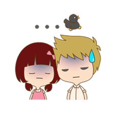 The sweet newlywed couple version 2 sticker #5905963