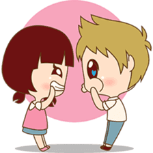 The sweet newlywed couple version 2 sticker #5905964