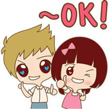 The sweet newlywed couple version 2 sticker #5905973