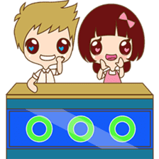 The sweet newlywed couple version 2 sticker #5905974