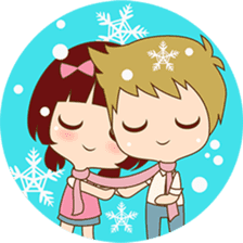 The sweet newlywed couple version 2 sticker #5905980