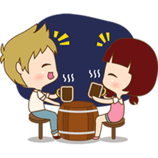 The sweet newlywed couple version 2 sticker #5905981