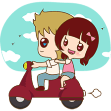 The sweet newlywed couple version 2 sticker #5905983