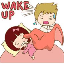 The sweet newlywed couple version 2 sticker #5905986