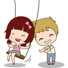 The sweet newlywed couple version 2 sticker #5905987