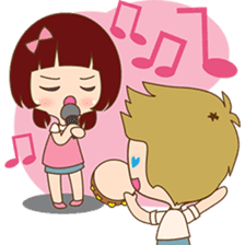 The sweet newlywed couple version 2 sticker #5905988