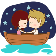 The sweet newlywed couple version 2 sticker #5905989