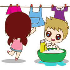 The sweet newlywed couple version 2 sticker #5905993