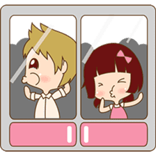 The sweet newlywed couple version 2 sticker #5905995