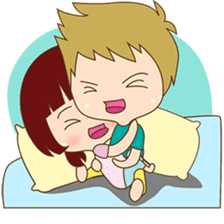 The sweet newlywed couple version 2 sticker #5905999