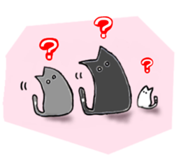 Monotone cats. sticker #5909215