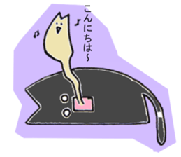 Monotone cats. sticker #5909228