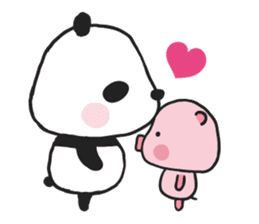 Sweet Panda & Honey Pig sticker #5909321