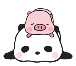 Sweet Panda & Honey Pig sticker #5909326
