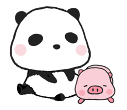 Sweet Panda & Honey Pig sticker #5909343