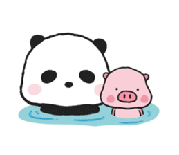 Sweet Panda & Honey Pig sticker #5909351