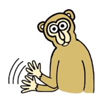 Chaneenoy funny monkey 2 sticker #5911093