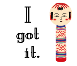 Together with KOKESHI DOLL sticker #5911654