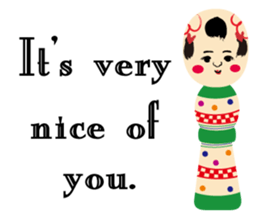 Together with KOKESHI DOLL sticker #5911655