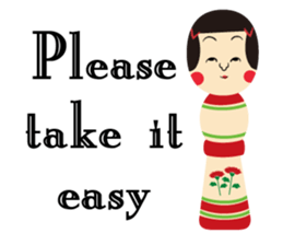 Together with KOKESHI DOLL sticker #5911663