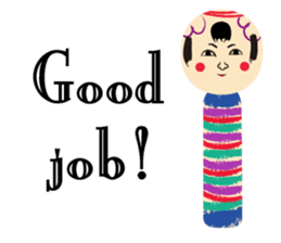 Together with KOKESHI DOLL sticker #5911664