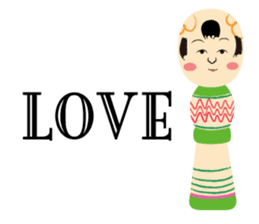 Together with KOKESHI DOLL sticker #5911666
