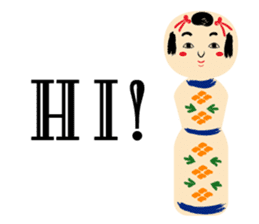 Together with KOKESHI DOLL sticker #5911675