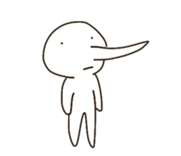 The boy that a nose is sharp. sticker #5912197