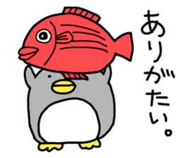 Topknot Penguin(Japanese style)2nd sticker #5912643