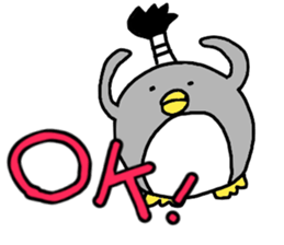 Topknot Penguin(Japanese style)2nd sticker #5912644
