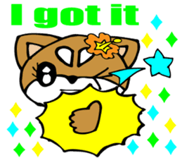 Lovely Puppy 2 Smart Shiba dog English sticker #5914776