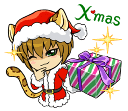 Leopard-Meow holiday sticker #5916842